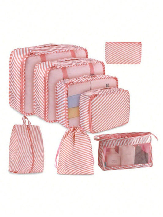 مجموعة مكعبات التعبئة للسفر، 8 قطع، حقيبة تخزين الملابس