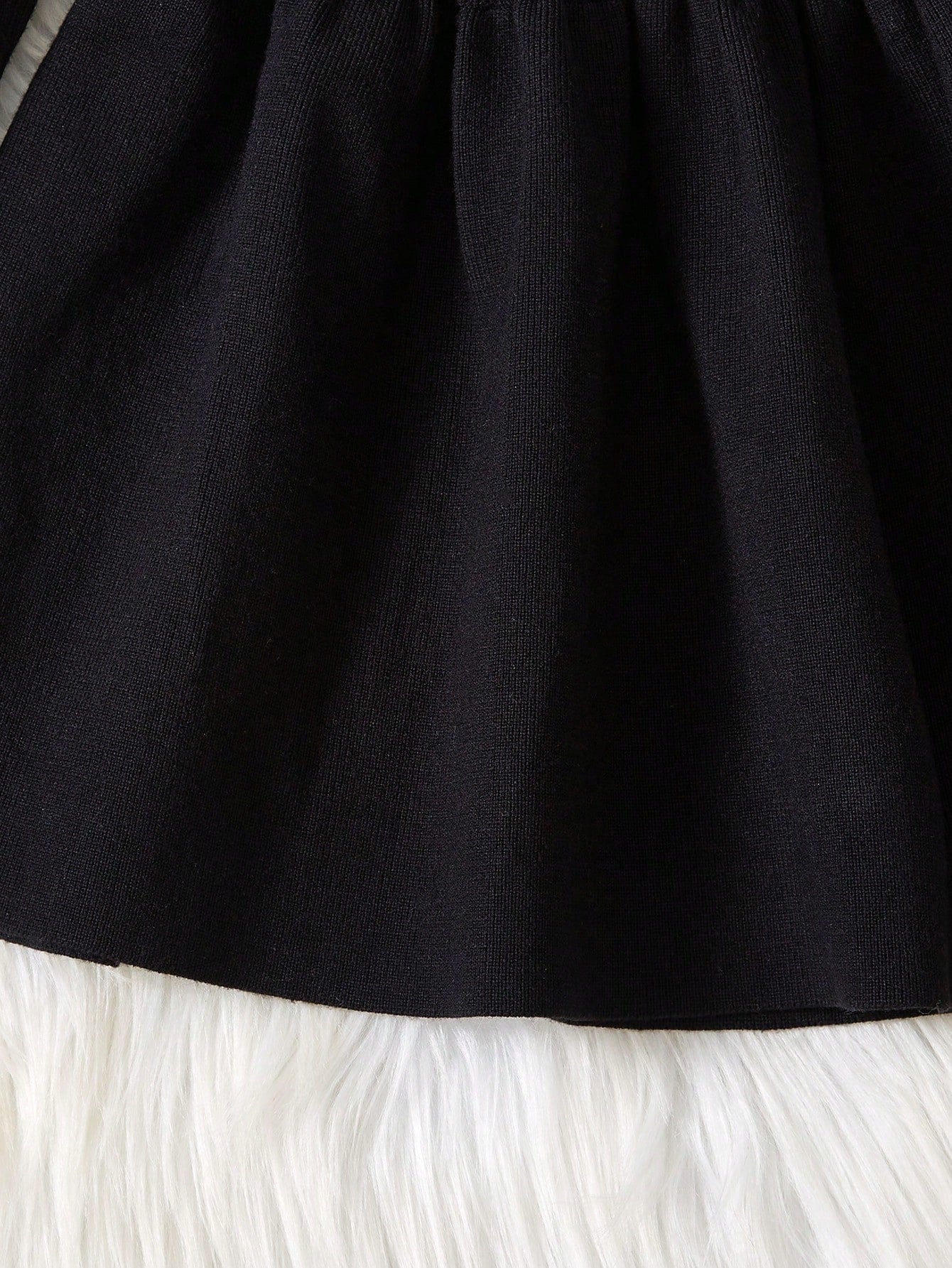 فستان كنزة صوفية مافوكة طويلة الأكمام مزين باللؤلؤ أنيقة للبنات الصغيرات، مناسب للكاجوال، الخارج، السفر، العطلة، المنزل، دار الحضانة، وقت اللعب، المدرسة، الحفلات