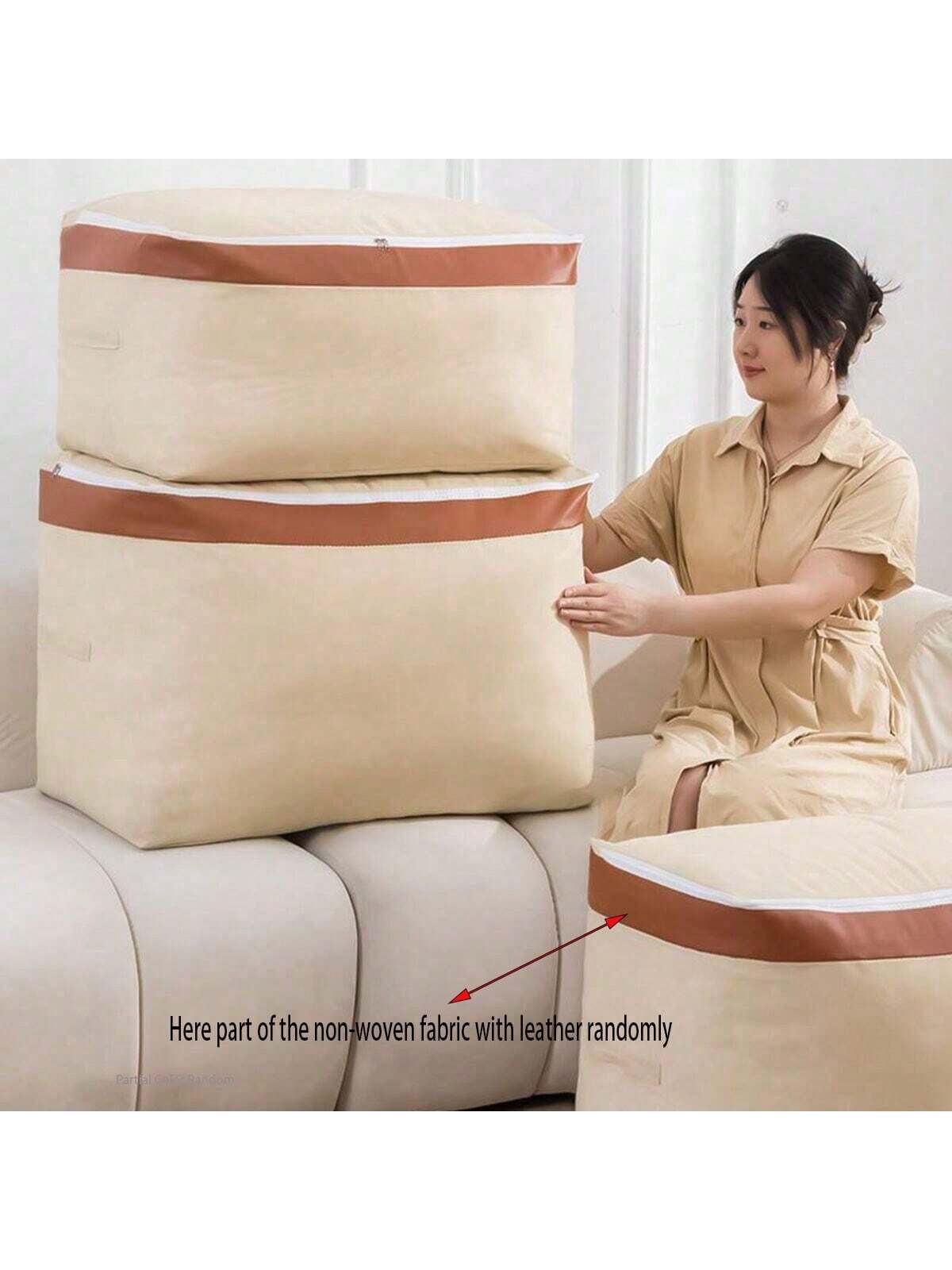 حقيبة تخزين لحشو المفارش الكبيرة قطعة واحدة، مقبض مدعم