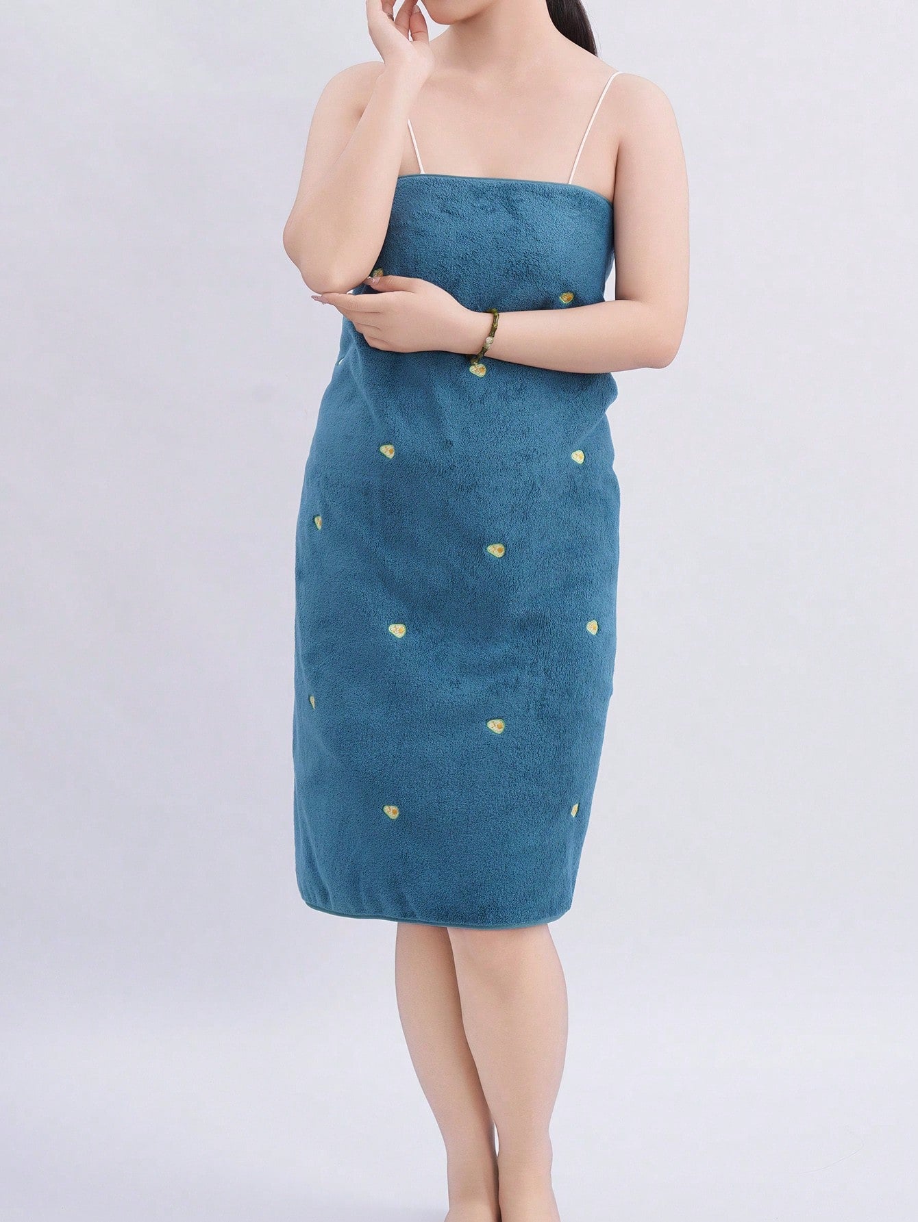 منشف حمام أفوكادو مطرز عادي من فليس كورال يمتص الماء، 1 قطعة