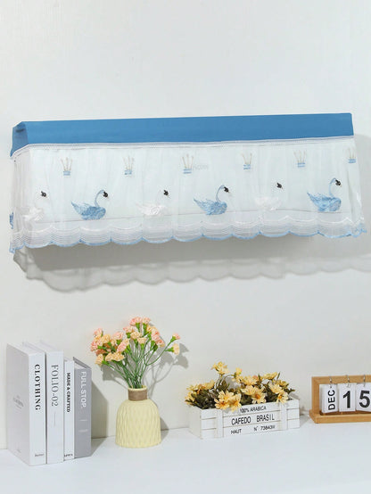 غطاء مكيف هواء قطعة واحدة بتصميم الدانتيل العالمي لسلامة قناع المكيف المثبت على الحائط الداخلي