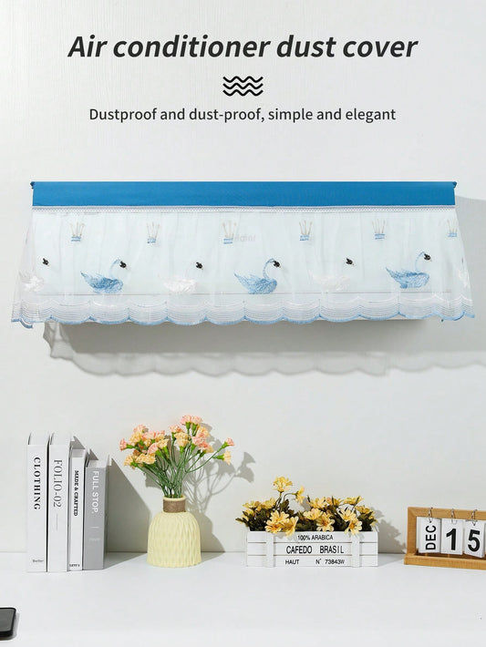 غطاء مكيف هواء قطعة واحدة بتصميم الدانتيل العالمي لسلامة قناع المكيف المثبت على الحائط الداخلي