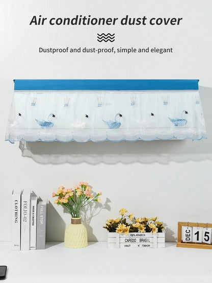 غطاء مكيف هواء قطعة واحدة بتصميم الدانتيل العالمي لسلامة قناع المكيف المثبت على الحائط الداخلي