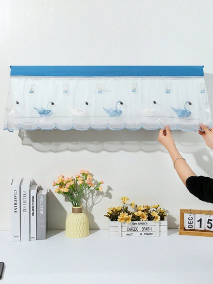 غطاء مكيف هواء قطعة واحدة بتصميم الدانتيل العالمي لسلامة قناع المكيف المثبت على الحائط الداخلي