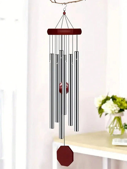 زنبور الرياح الخشبي اليدوي مع 6 أجراس أنبوبية معدنية