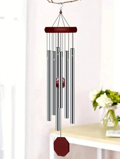 زنبور الرياح الخشبي اليدوي مع 6 أجراس أنبوبية معدنية