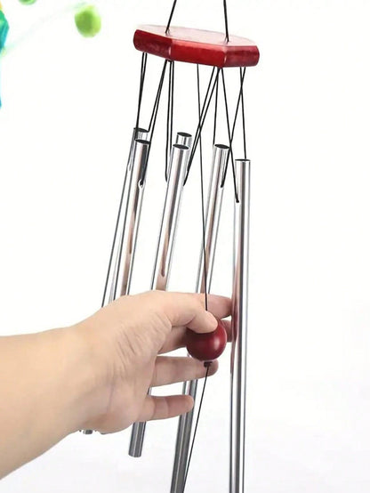 زنبور الرياح الخشبي اليدوي مع 6 أجراس أنبوبية معدنية