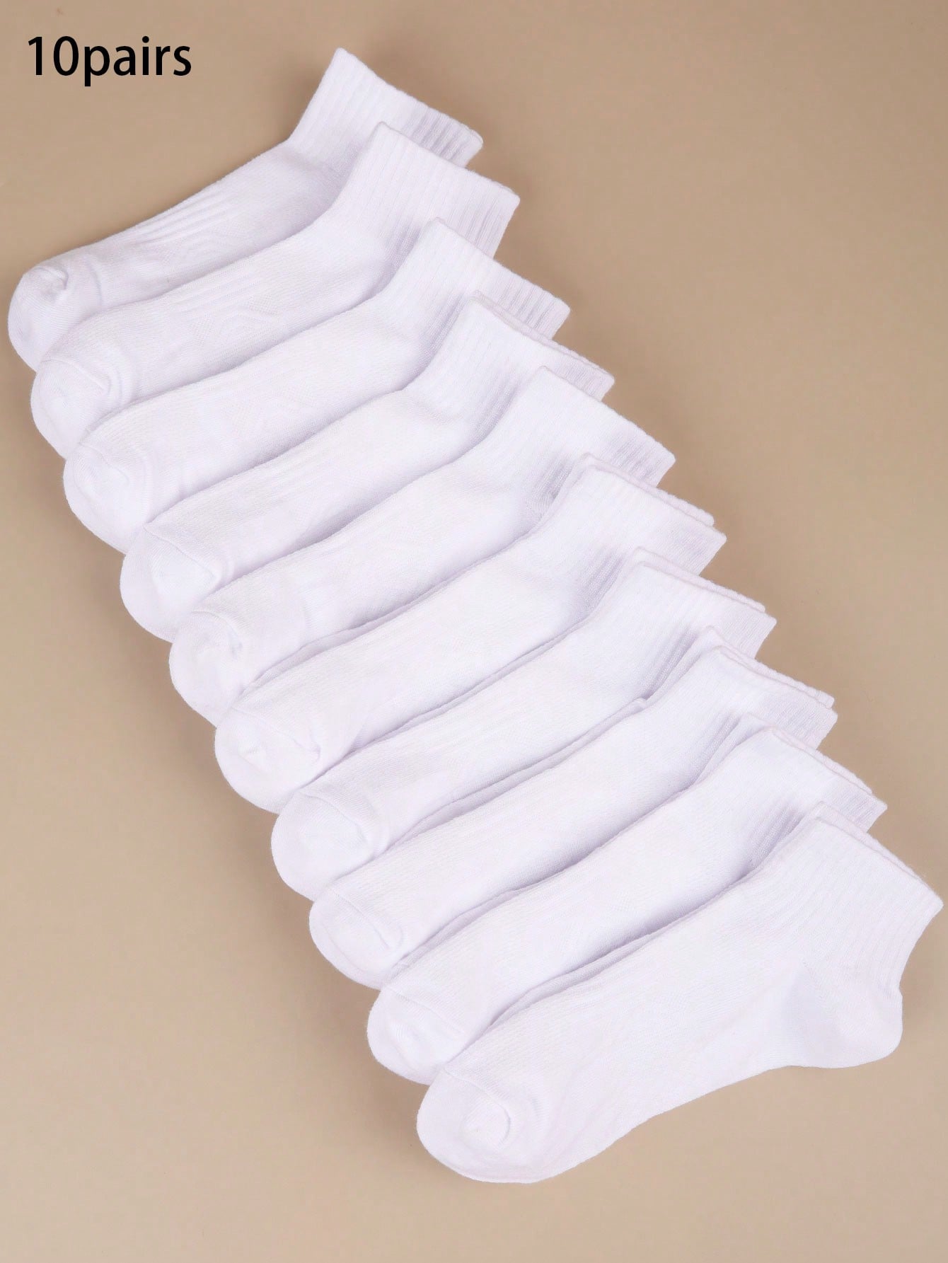 جوارب كاحل موحدة اللون 10 أزواج