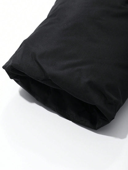 معطف سميك بأكمام منسدلة وسحاب وجيوب