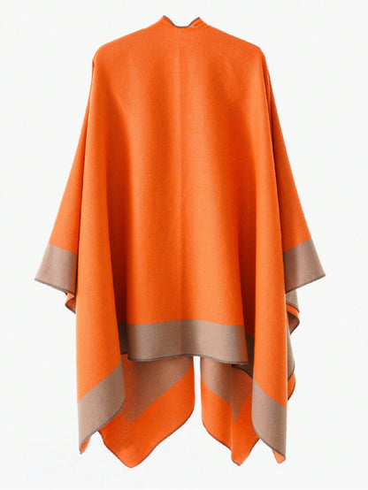 قطعة واحدة وشاح نسائي بلون واحد مع شريط ، دافئ وأنيق ، مناسب للخريف/الشتاء