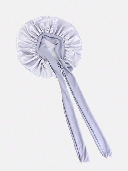 قبعة دائرية بشريط للنساء بقطر 14.17 بوصة، قبعة نوم، شريط للشعر، قبعة صالون تجميل لعيد