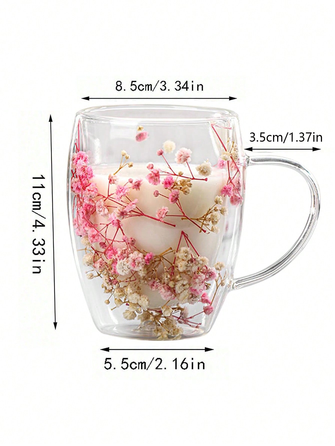 كوب زجاجي مزدوج الطبقات