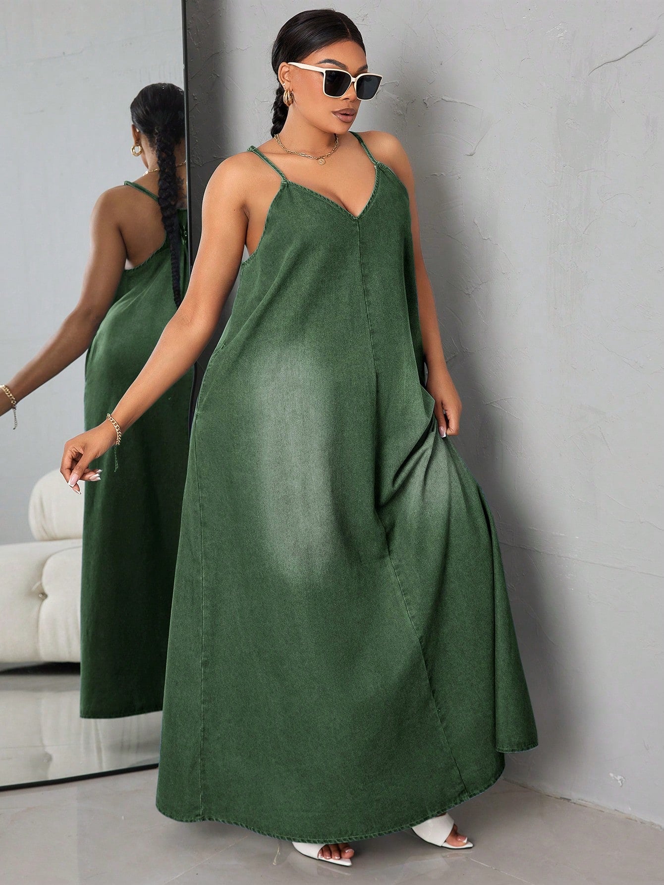 فساتين جينز ججم كبير