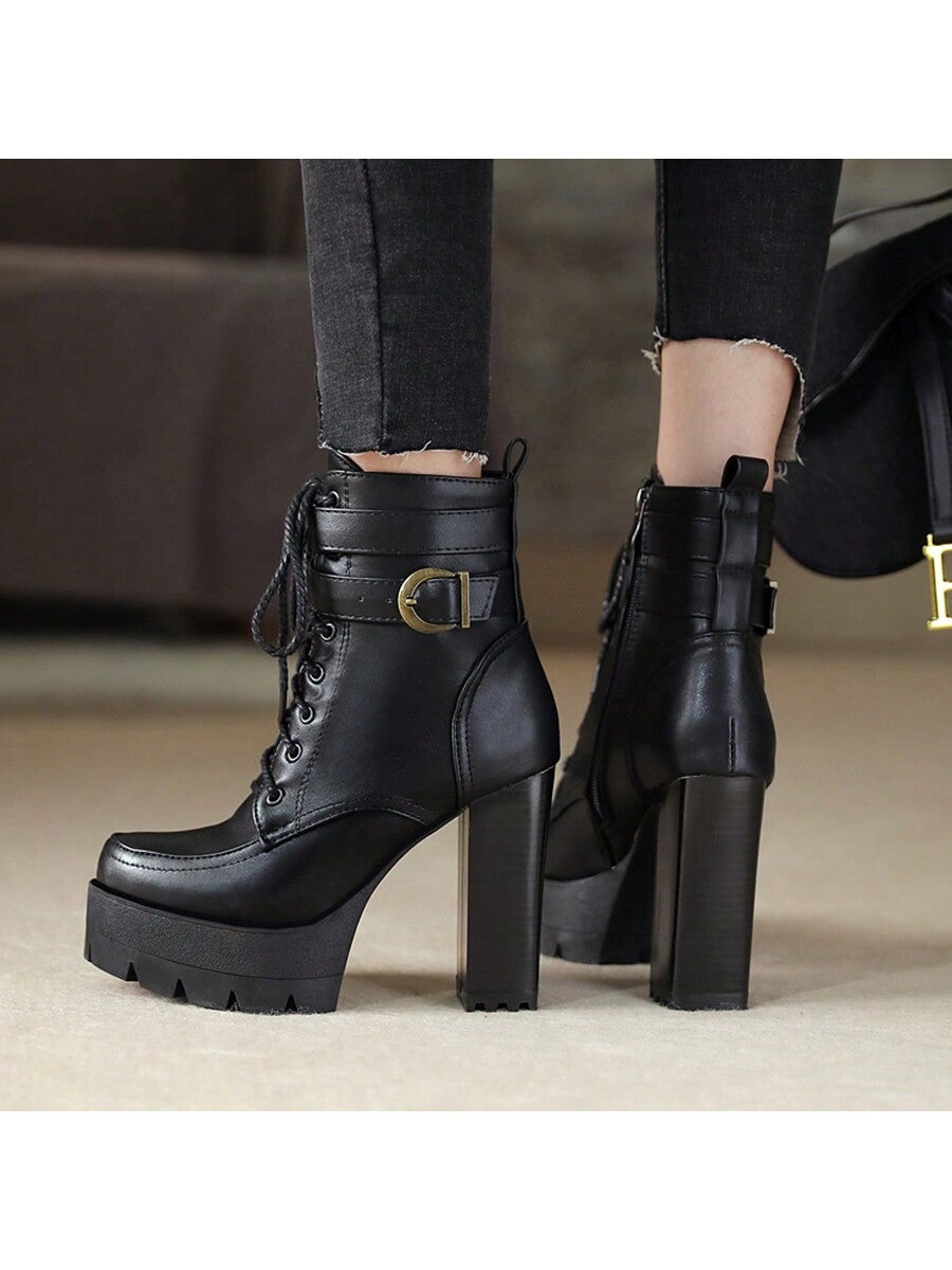 بوت قصيرة للنساء سميكة الرقبة دافئة الفرو