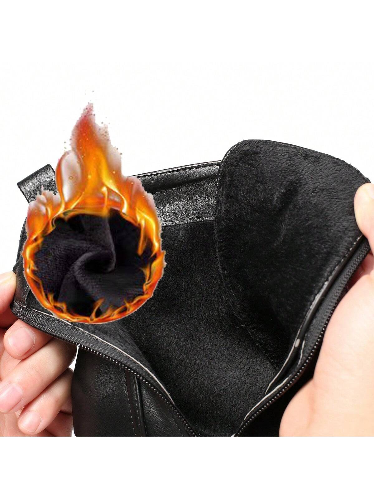 بوت قصيرة للنساء سميكة الرقبة دافئة الفرو