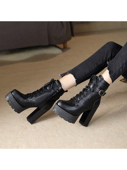 بوت قصيرة للنساء سميكة الرقبة دافئة الفرو