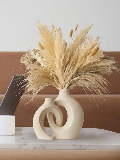 مجموعة ديكور فازة للأزواج، فازة حديثة بسيطة نمط إسكندنافي دائرية لديكور رف الكتب