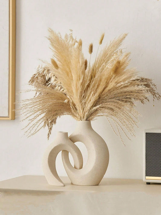 مجموعة ديكور فازة للأزواج، فازة حديثة بسيطة نمط إسكندنافي دائرية لديكور رف الكتب