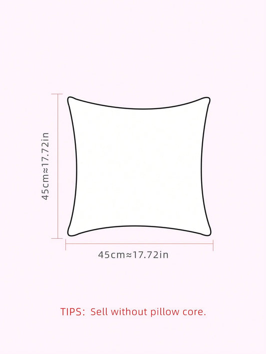 غطاء وسادة على شكل ورود الصوف الصلبة بتصميم ثلاثي الأبعاد