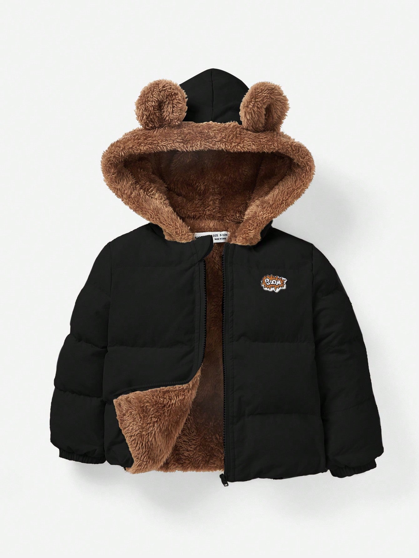 بلوزة لطفل ذكري، قطعة ملابس عادية منتظمة مبطنة بالصوف البرية