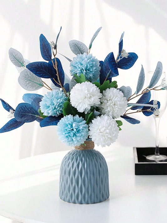 قطعة واحدة، 18.5 بوصة/47 سم، باقة زهور صناعية، باقة مزيج من أوراق الأوكالبتوس الاصطناعية