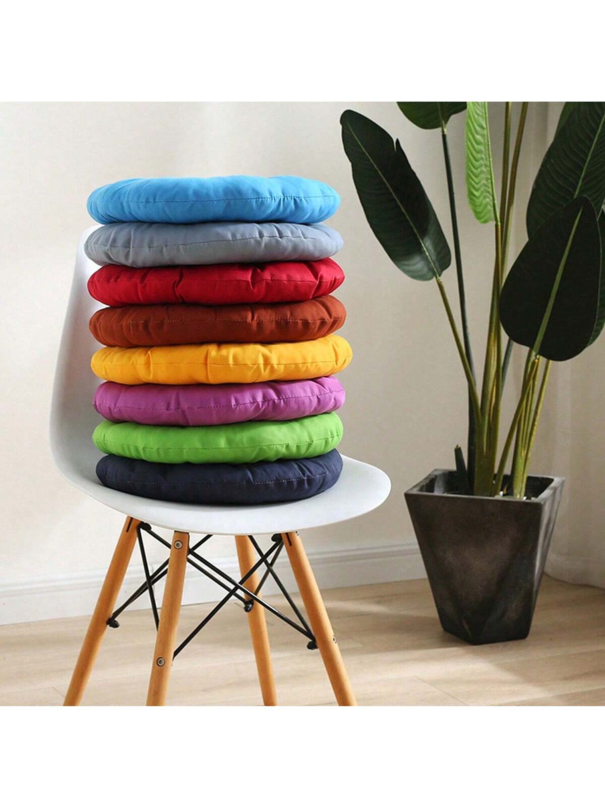 وسادة تحتية كرسي دائرية بسيطة مكثفة لمقاعد الحصر، لاستخدامها على الأرض بالمنزل والمكتب، سجادة صلاة/يوغا مانعة للانزلاق
