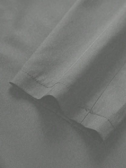 جاكيت نسائية كاجوال طويلة الأكمام بياقة وأزرار أمامية