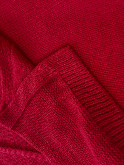 فستان سويتر سلس بفتحة جانبية للحجم الكبير