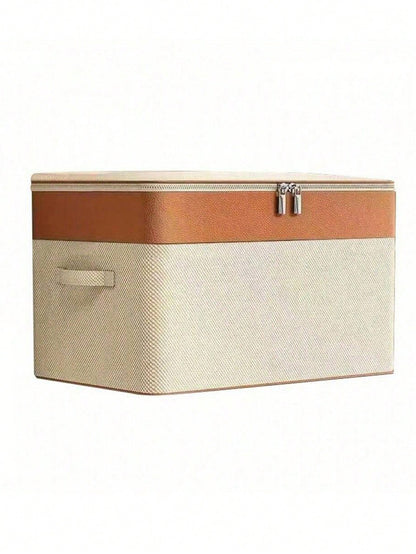 قطعة واحدة من صندوق تخزين القماش الصلب القابل للطي مع لوح PP مدمج، محمول للسيارة والتخييم والنزهة وتخزين المنزل، مناسب للملابس والفراش والمتنوعات و3 خيارات للحجم ومقبض للحمل