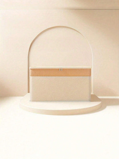 قطعة واحدة من صندوق تخزين القماش الصلب القابل للطي مع لوح PP مدمج، محمول للسيارة والتخييم والنزهة وتخزين المنزل، مناسب للملابس والفراش والمتنوعات و3 خيارات للحجم ومقبض للحمل