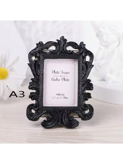 قطعة إطار صور مستطيل منقوش بنقوش زهرية عتيق أوروبي