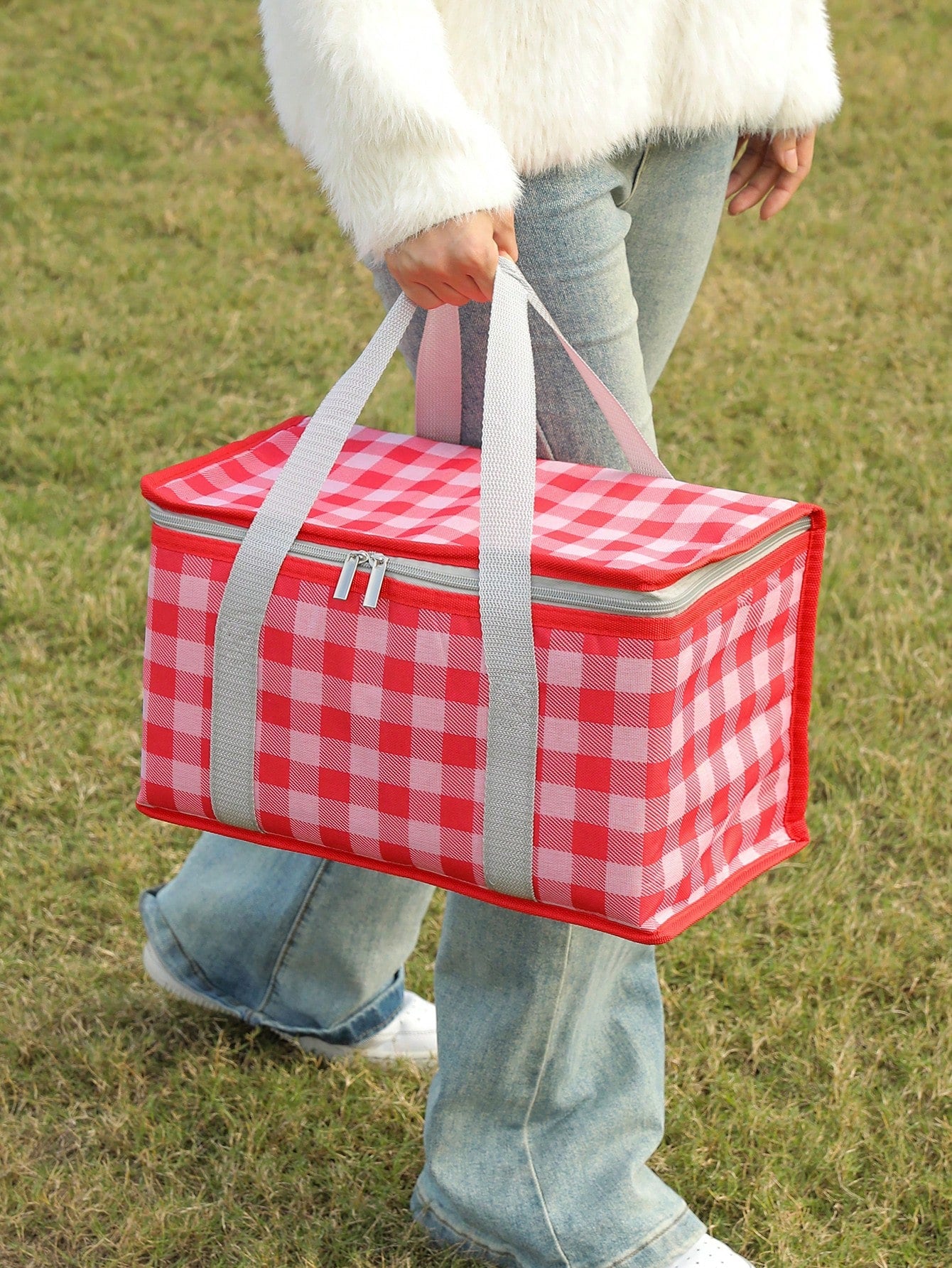 حقيبة طعام عازلة للحرارة قابلة لإعادة الاستخدام سعة كبيرة قطعة واحدة