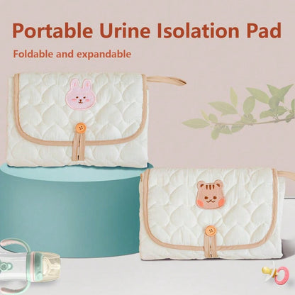 قطعة واحدة حصيرة تغيير حفاضات طفل قابلة للطي وحصيرة مقاومة للماء