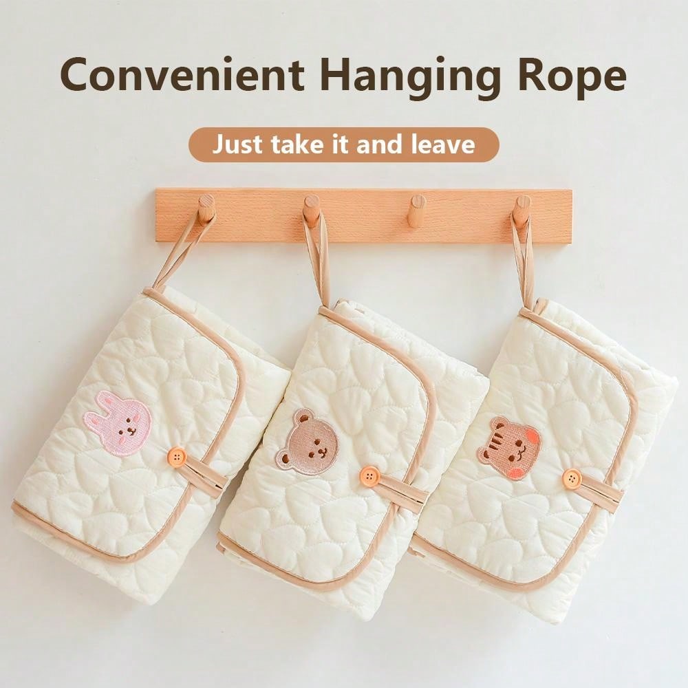 قطعة واحدة حصيرة تغيير حفاضات طفل قابلة للطي وحصيرة مقاومة للماء