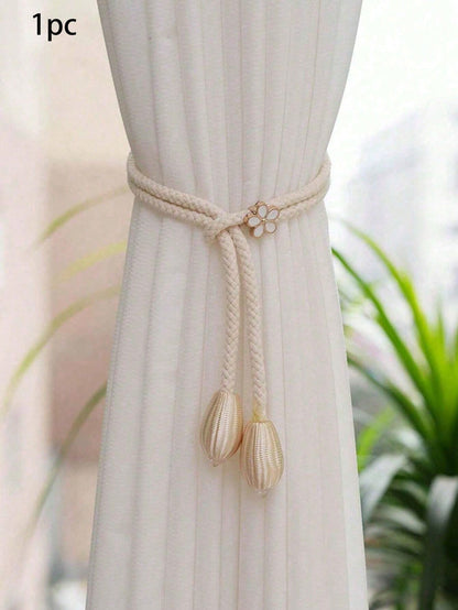 قطعة واحدة/قطعتين من مشبك ستارة النافذة بتصميم الزهور، مشبك ستارة مزخرف، حبل ستارة كروي قابل للتعديل، ستارة حجاب إبداعية، ملحقات ديكور المنزل للمطبخ، غرفة المعيشة، غرفة النوم