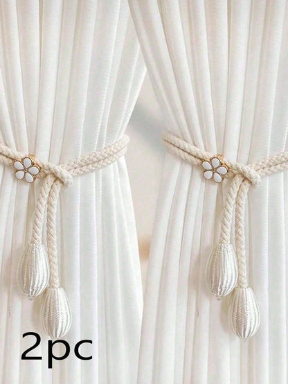 قطعة واحدة/قطعتين من مشبك ستارة النافذة بتصميم الزهور، مشبك ستارة مزخرف، حبل ستارة كروي قابل للتعديل، ستارة حجاب إبداعية، ملحقات ديكور المنزل للمطبخ، غرفة المعيشة، غرفة النوم