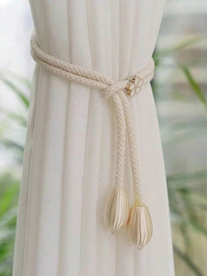 قطعة واحدة/قطعتين من مشبك ستارة النافذة بتصميم الزهور، مشبك ستارة مزخرف، حبل ستارة كروي قابل للتعديل، ستارة حجاب إبداعية، ملحقات ديكور المنزل للمطبخ، غرفة المعيشة، غرفة النوم