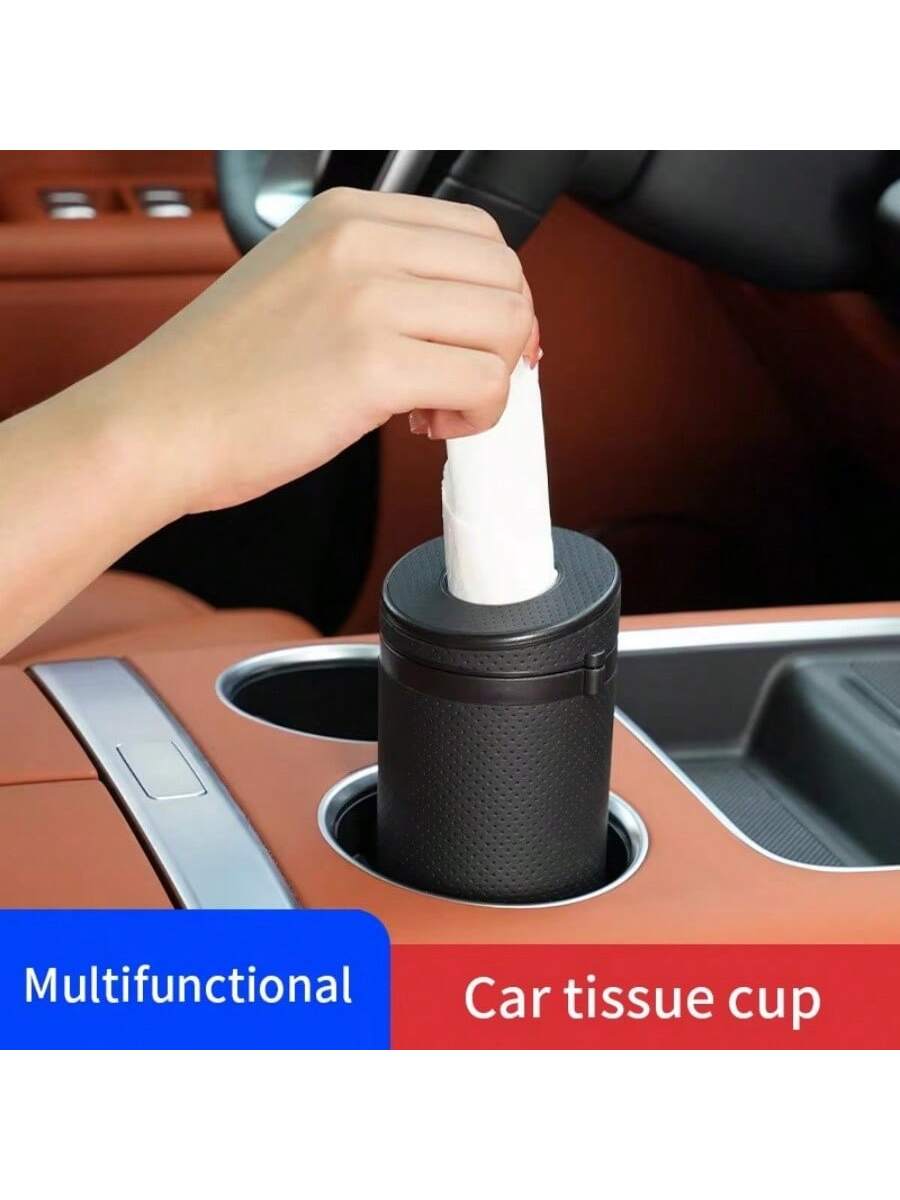 علبة مناديل متعددة الوظائف للسيارة، أنبوب منشفة ورقية دائري مع أداة كسر نافذة السيارة، اكسسوارات سيارة عالمية