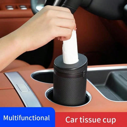علبة مناديل متعددة الوظائف للسيارة، أنبوب منشفة ورقية دائري مع أداة كسر نافذة السيارة، اكسسوارات سيارة عالمية
