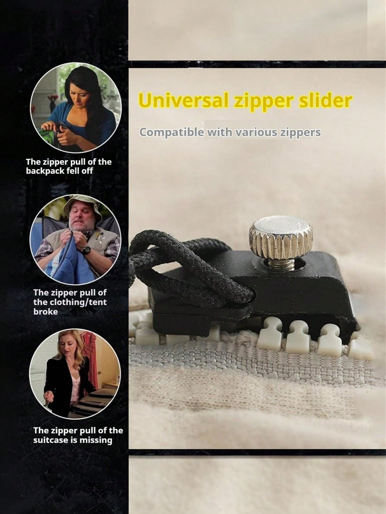 طقم إصلاح سحاب عالمي حزمة من 6