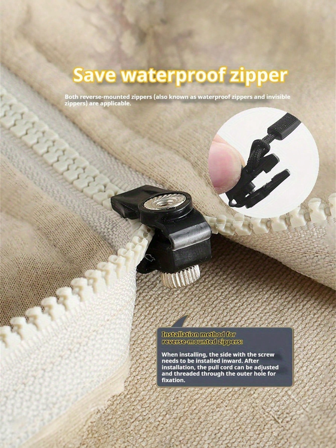 طقم إصلاح سحاب عالمي حزمة من 6