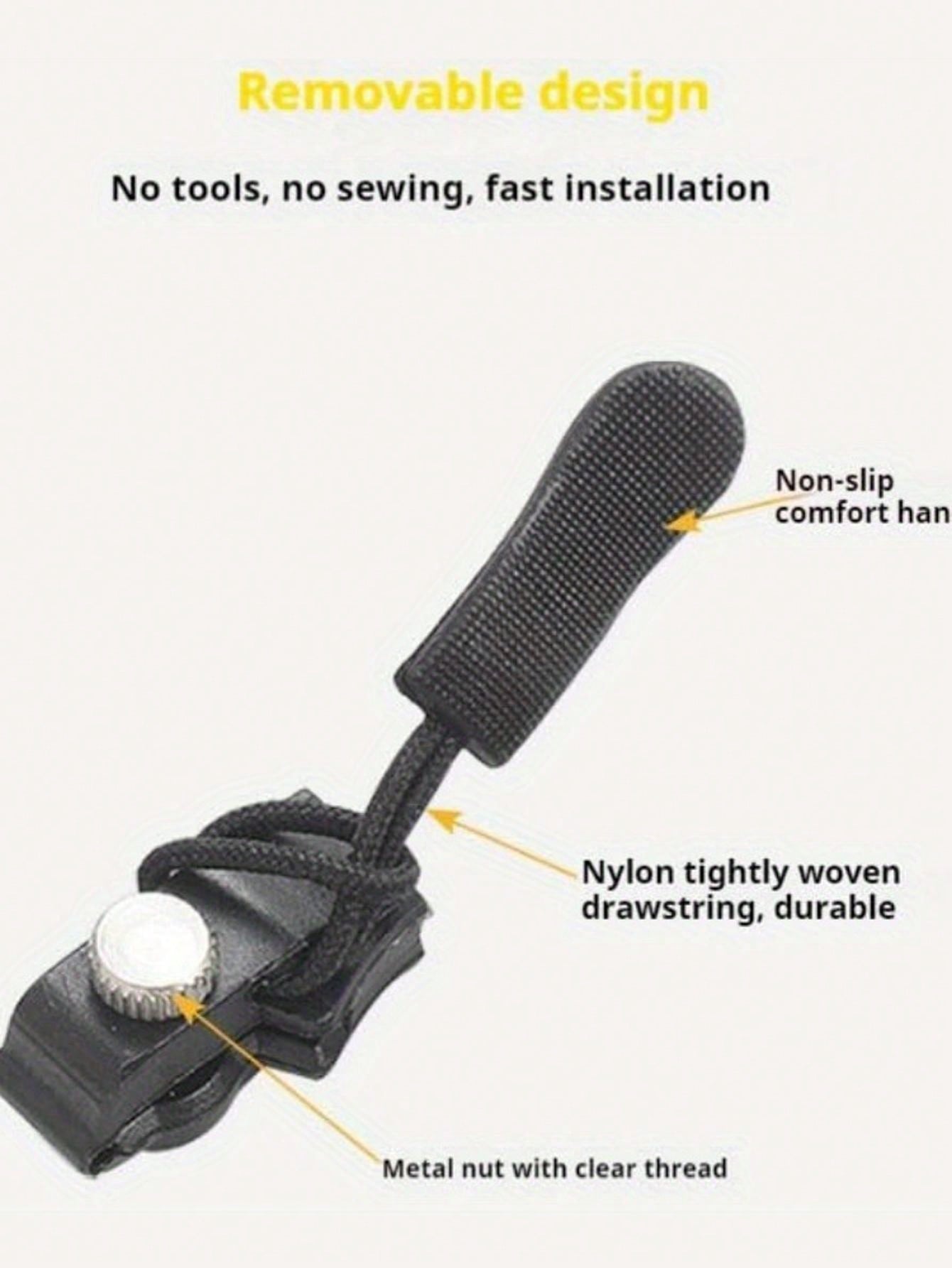 طقم إصلاح سحاب عالمي حزمة من 6