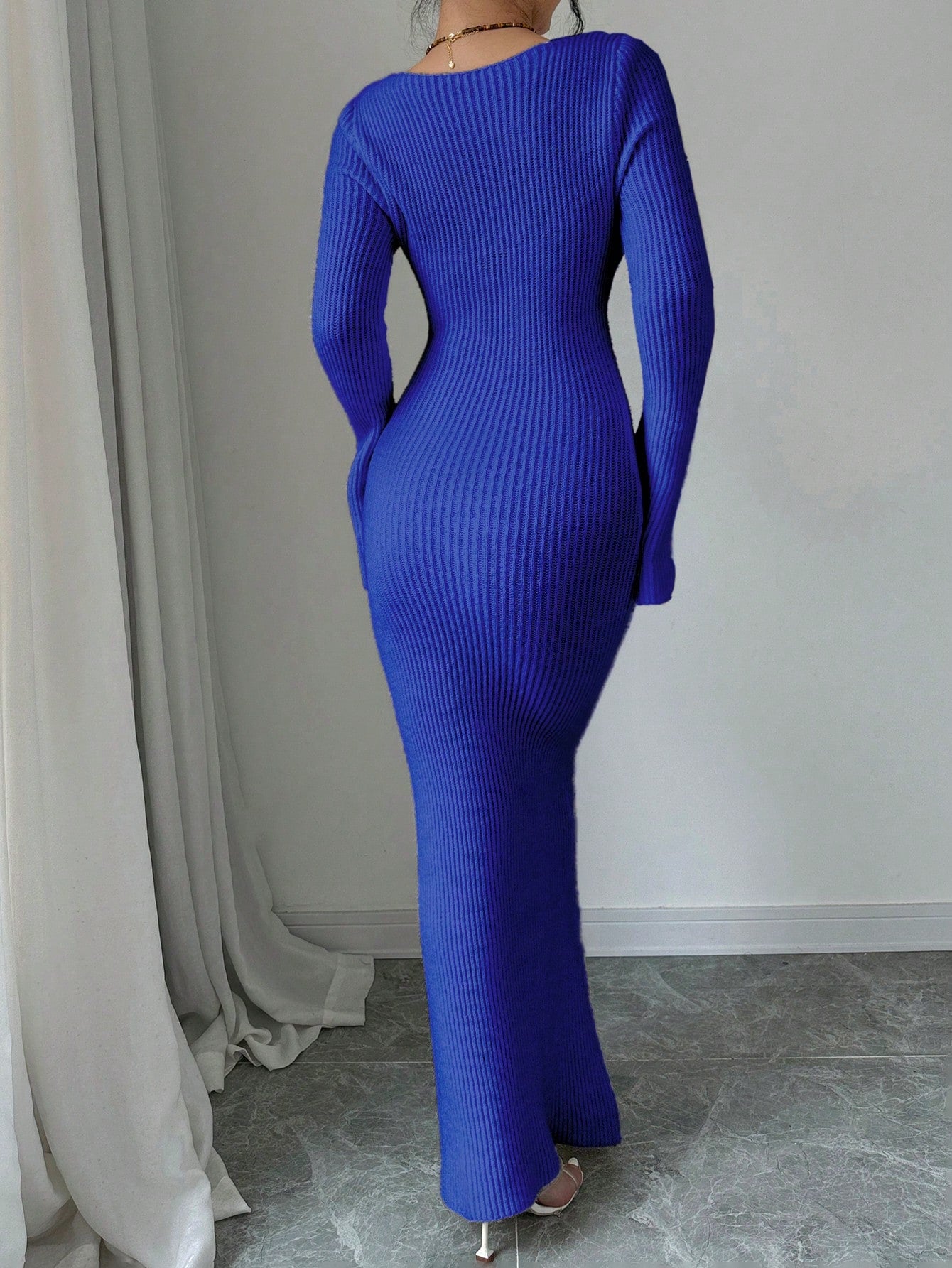 فستان بلوزة نسائي أنيق بأكمام تنفير زهرية ثلاثية الأبعاد