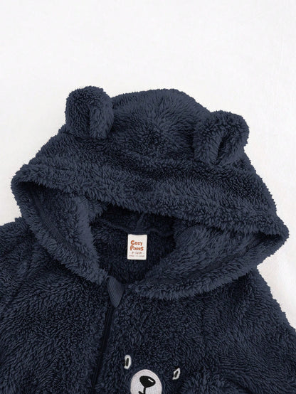 جمبسوت أطفال سميكة من البوليستر برأس ذو أذنين أرنب كرتوني لحديثي الولادة من الجنس الذكر