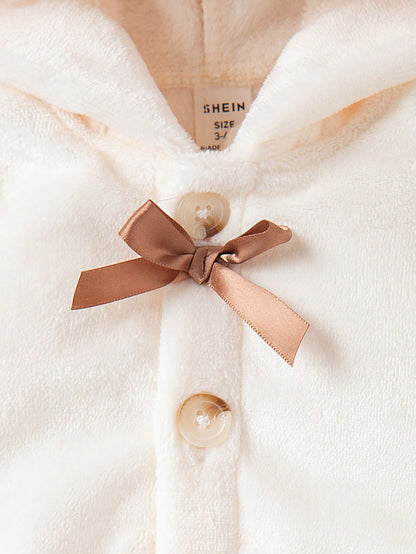 كاب بغطاء من الفرو للبنات من عمر 24-2 شهر، سميك وناعم للخريف والشتاء