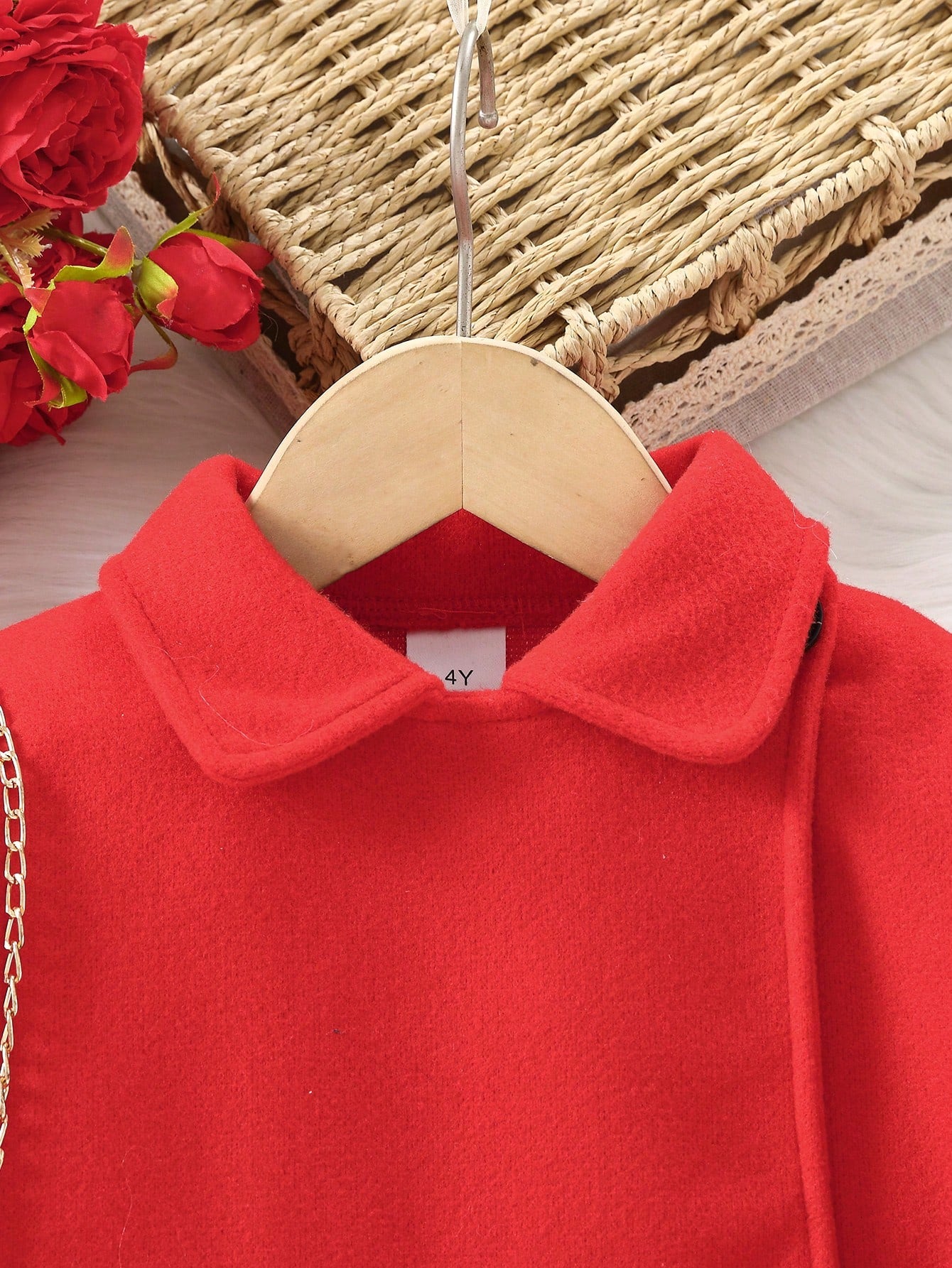 طقم 3قطع من السترة/المعطف الأنيق الكاجوال الأنثوي الحلو الرجعي والفستان بلا أكمام مع قبعة