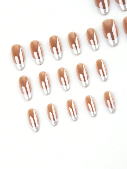 طقم أظافر مزيفة مكون من 30 قطعة