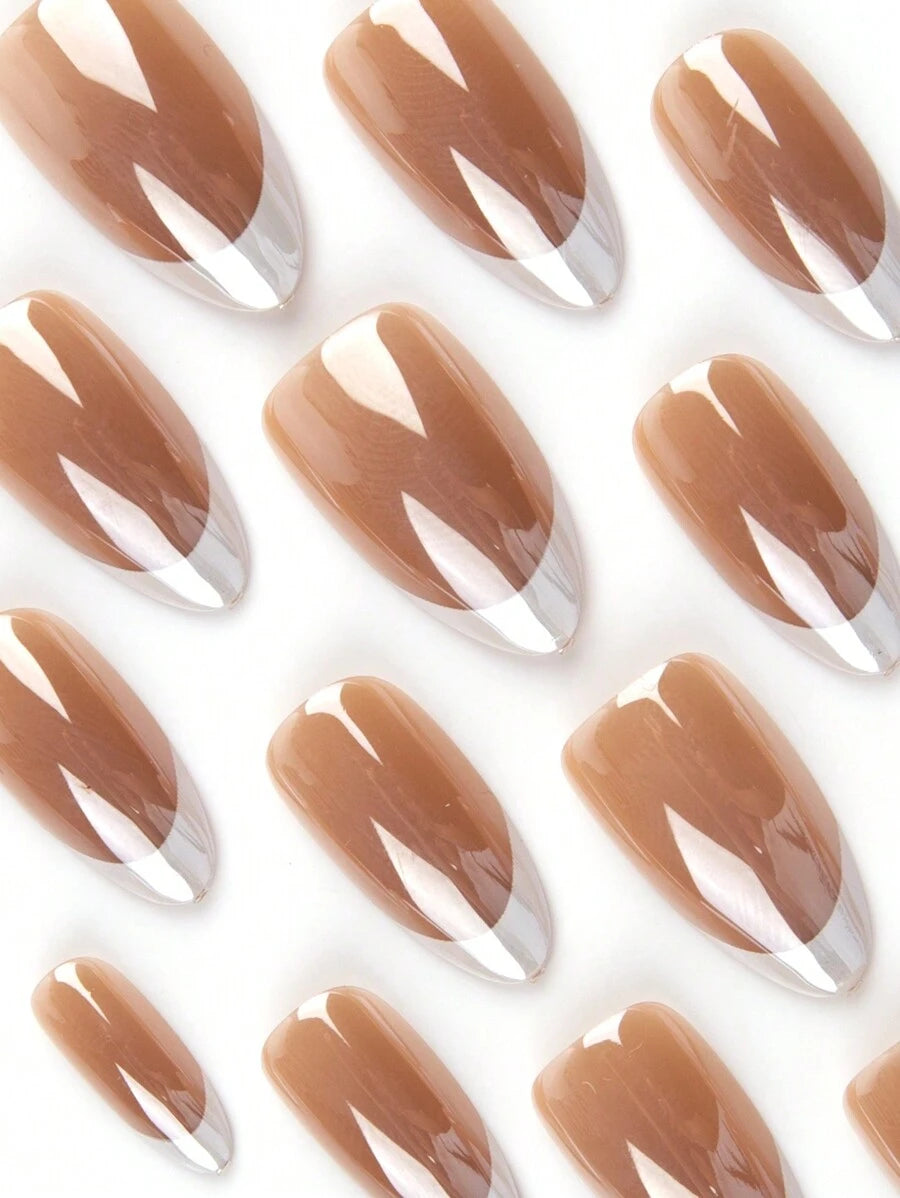 طقم أظافر مزيفة مكون من 30 قطعة