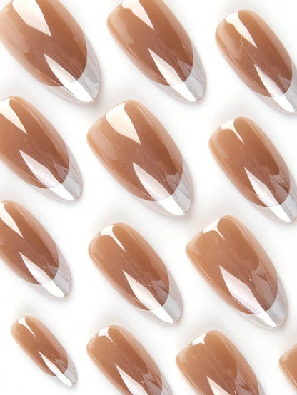 طقم أظافر مزيفة مكون من 30 قطعة