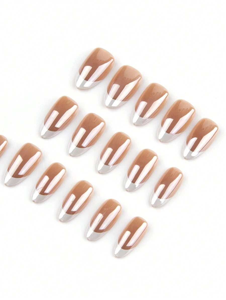 طقم أظافر مزيفة مكون من 30 قطعة